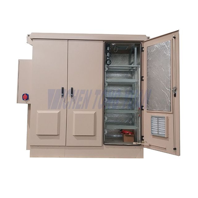 Carcasă de rack &icirc;n aer liber 42U cu 3 locuri cu răcire prin ventilator