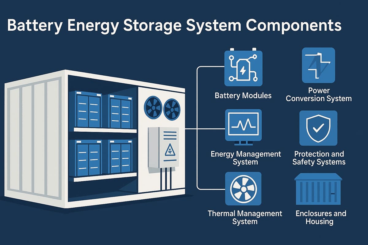 Syst&egrave;mes de stockage d’&eacute;nergie par batteries Composants&nbsp;: un aper&ccedil;u professionnel